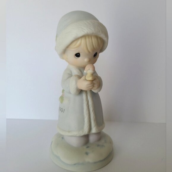 Vintage 90s Precious Moments May Your Christmas Be Merry Collectible Figurine - Picture 4 of 8